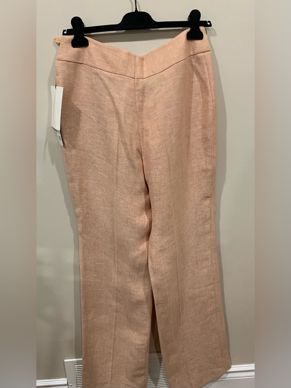 Akris Peach Linen Blend Wide-Leg Pants